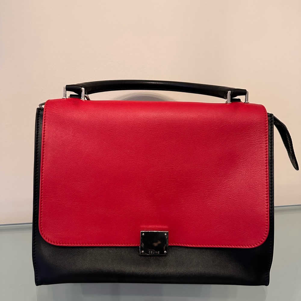 Celine Tricolor Leather Medium Trapeze Bag - Picture 7 of 15
